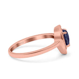 Pear Teardrop Natural Stone Wedding Ring