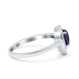 Pear Teardrop Natural Stone Wedding Ring