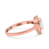 Pear Teardrop Natural Stone Wedding Ring
