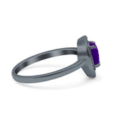 Pear Teardrop Natural Stone Wedding Ring