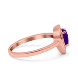 Pear Teardrop Natural Stone Wedding Ring