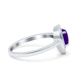 Pear Teardrop Natural Stone Wedding Ring