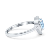 Pear Teardrop Natural Stone Wedding Ring