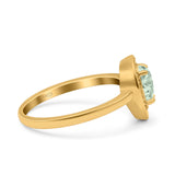 Pear Teardrop Natural Stone Wedding Ring