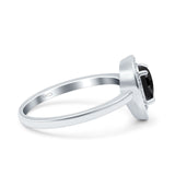 Pear Teardrop Natural Stone Wedding Ring