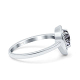 Pear Teardrop Natural Stone Wedding Ring