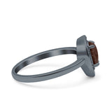 Pear Teardrop Natural Stone Wedding Ring