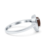Pear Teardrop Natural Stone Wedding Ring