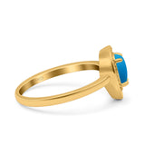 Pear Teardrop Natural Stone Wedding Ring