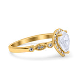 Pear Natural Stone Beaded Ring