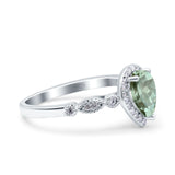 Pear Natural Stone Beaded Ring