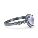 Pear Natural Stone Beaded Ring