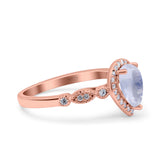 Pear Natural Stone Beaded Ring