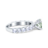 Round Natural Stone Cathedral Ring