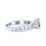 Round Natural Stone Cathedral Ring