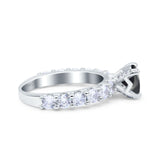 Round Natural Stone Cathedral Ring