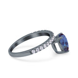 Pear Teardrop Natural Stone Wedding Ring