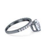 Pear Teardrop Natural Stone Wedding Ring