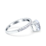 Pear Teardrop Natural Stone Wedding Ring