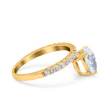 Pear Teardrop Natural Stone Wedding Ring