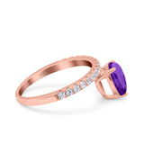 Pear Teardrop Natural Stone Wedding Ring