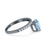 Pear Teardrop Natural Stone Wedding Ring