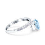 Pear Teardrop Natural Stone Wedding Ring