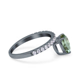 Pear Teardrop Natural Stone Wedding Ring