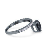 Pear Teardrop Natural Stone Wedding Ring