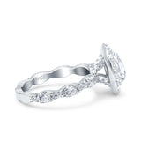 Oval Natural Stone Art Deco Ring