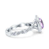 Oval Natural Stone Art Deco Ring