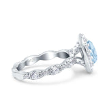 Oval Natural Stone Art Deco Ring