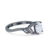 Oval Natural Stone Leaf Split Shank Ring