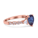 Art Deco Teardrop Pear Ring