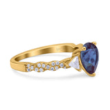 Art Deco Teardrop Pear Ring