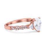 Art Deco Teardrop Pear Ring