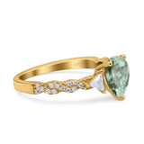 Art Deco Teardrop Pear Ring