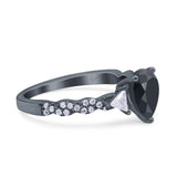 Art Deco Teardrop Pear Ring