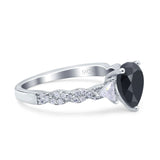 Art Deco Teardrop Pear Ring