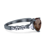 Art Deco Teardrop Pear Ring