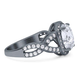 Oval Natural Stone Infinity Twisted Ring