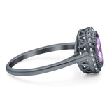 Art Deco Oval Natural Stone Wedding Ring