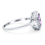Art Deco Oval Natural Stone Wedding Ring