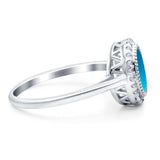 Art Deco Oval Natural Stone Wedding Ring