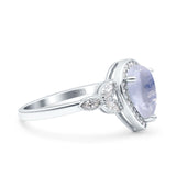 Pear Teardrop Natural Stone Wedding Ring