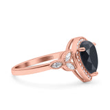 Pear Teardrop Natural Stone Wedding Ring