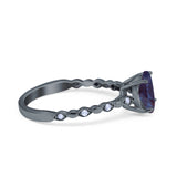 Round Natural Stone Wedding Ring