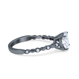 Round Natural Stone Wedding Ring