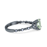 Round Natural Stone Wedding Ring