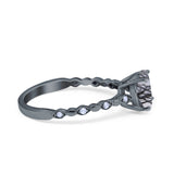 Round Natural Stone Wedding Ring